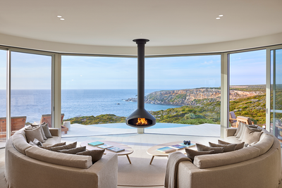 View from the Ocean Pavilion Lounge at Southern Ocean Lodge