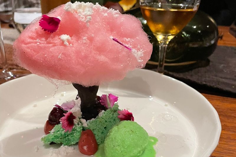 dessert inspired by the Japanese cherry blossom tree