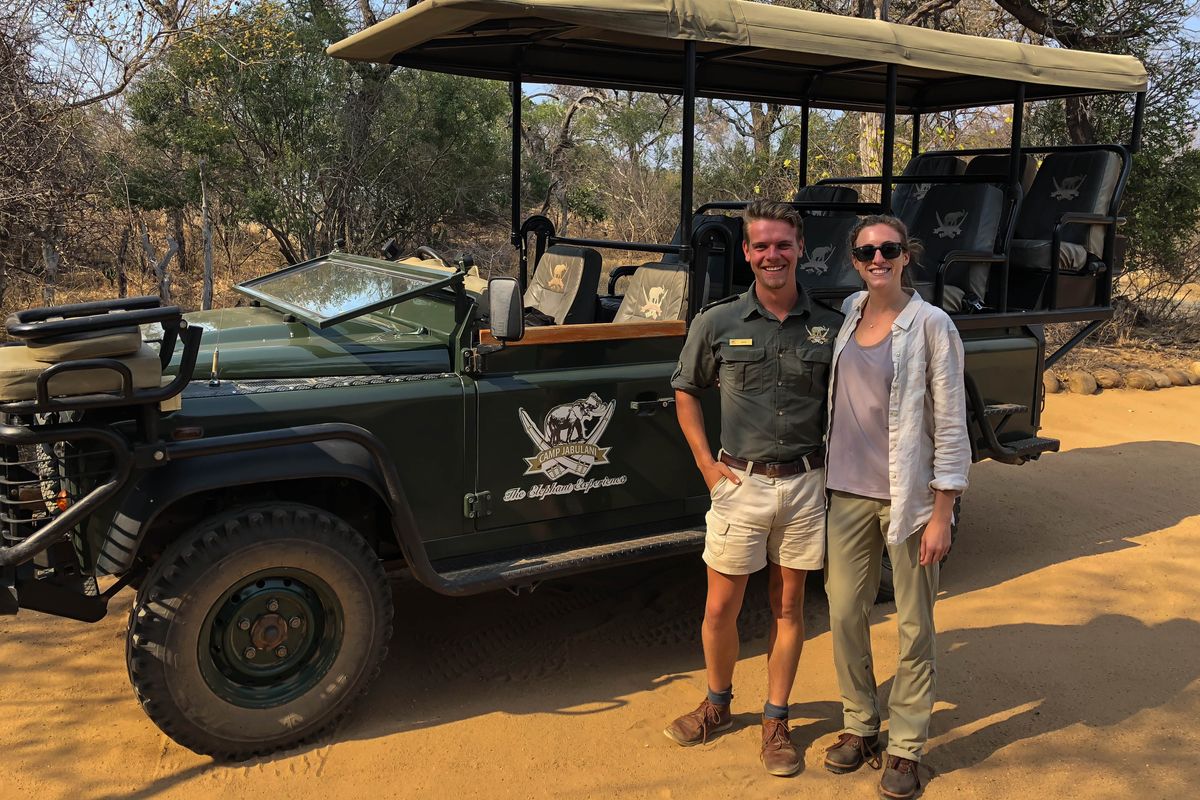 Kathryn McCue on a Safari