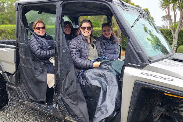 Bundled up for an ATV tour.