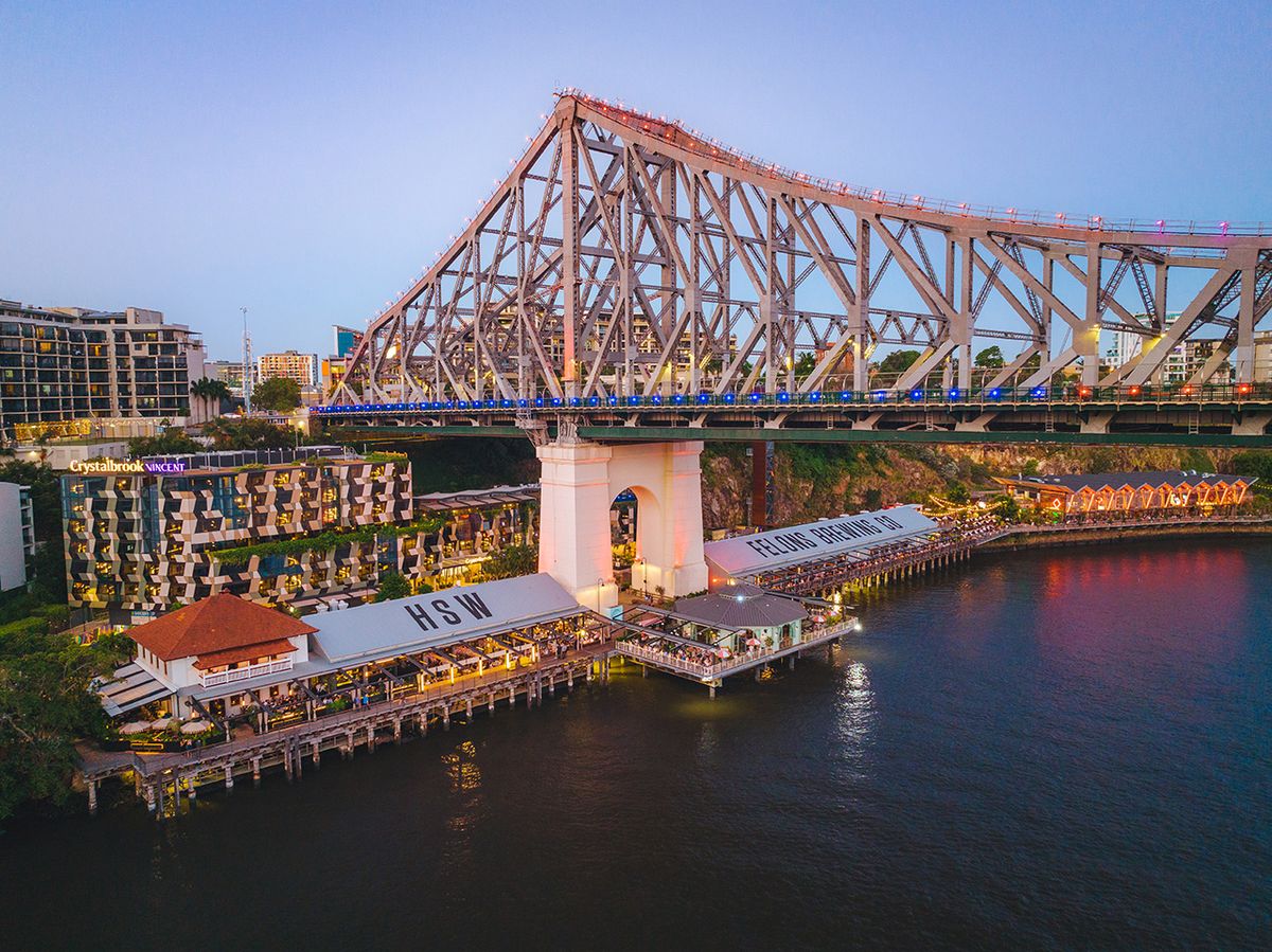 Felons Brewing Co., beneath the Story Bridge.