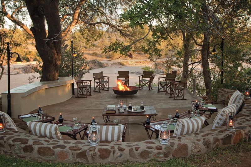 fire pit at an exclusive-use villa in South Africa