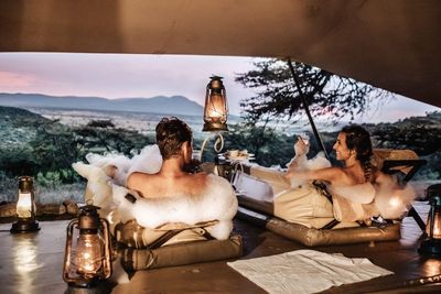 Cottars 1920s Camp bush bath in Kenya