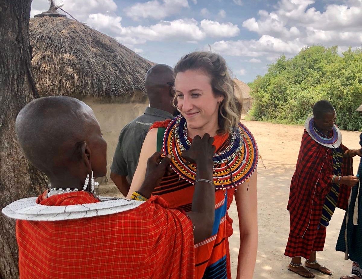 Kathryn visits a Masaai village in Tanzania