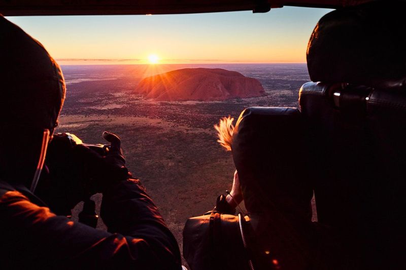 Helicopter tour of Uluru in the Northern Territory, Australia