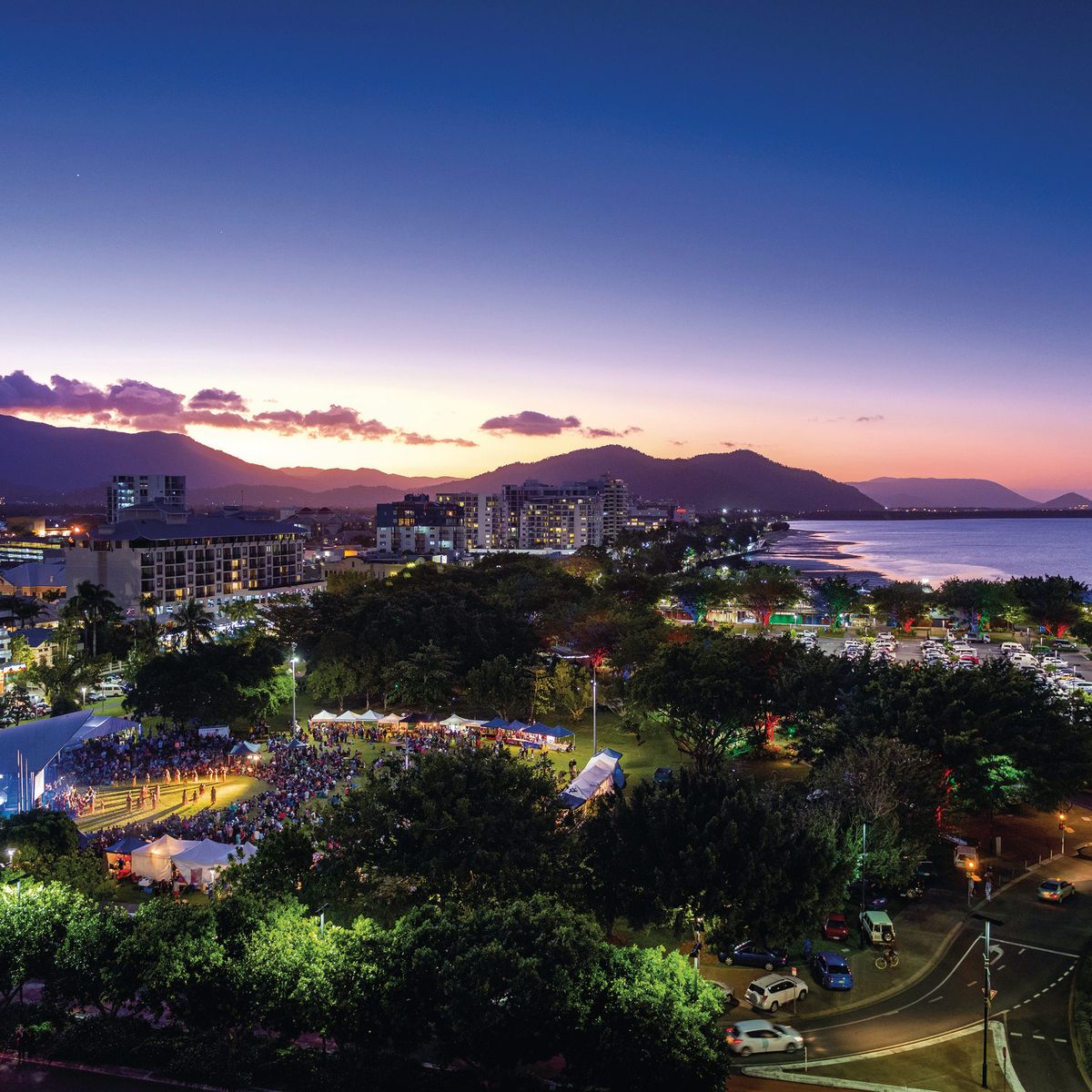 Cairns at sunset