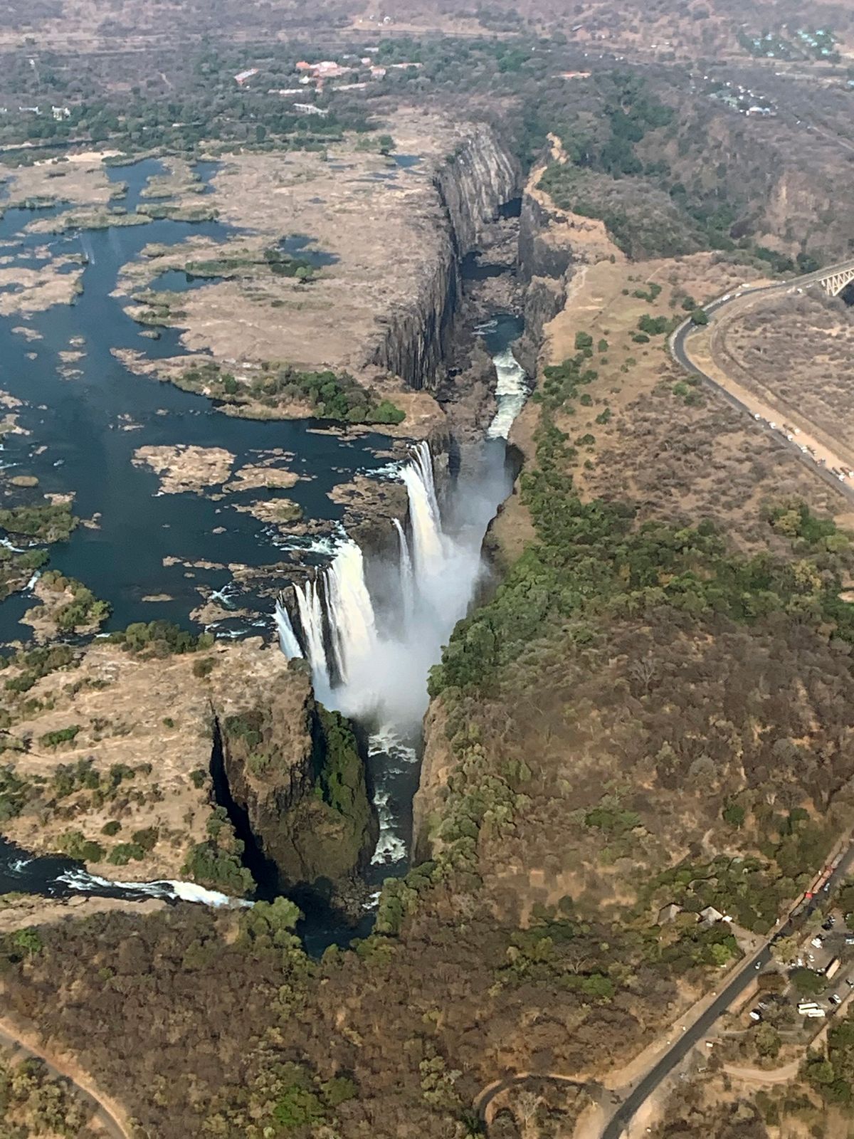 Aerial View of Victoria Falls