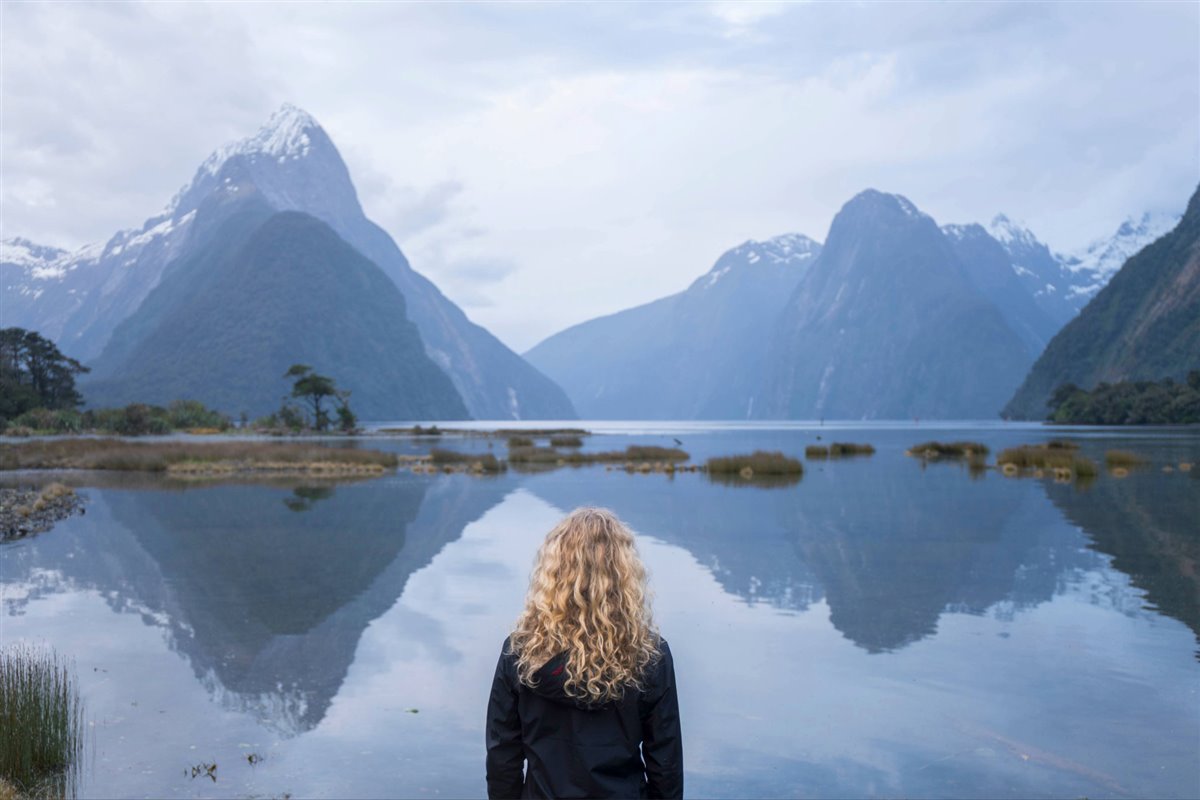 Fjords carved by water and time in New Zealand