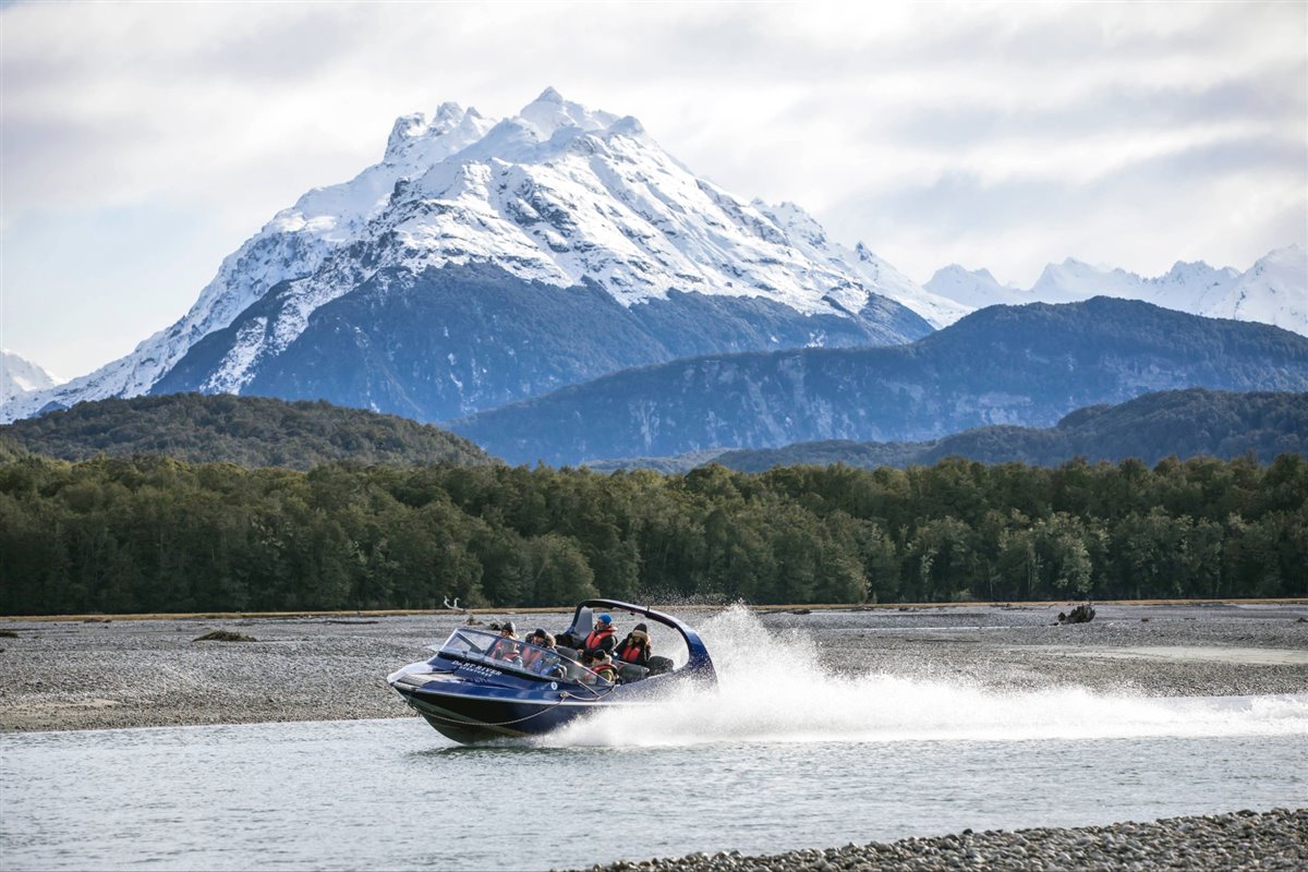 Rivers, trails, and alpine valleys in New Zealand