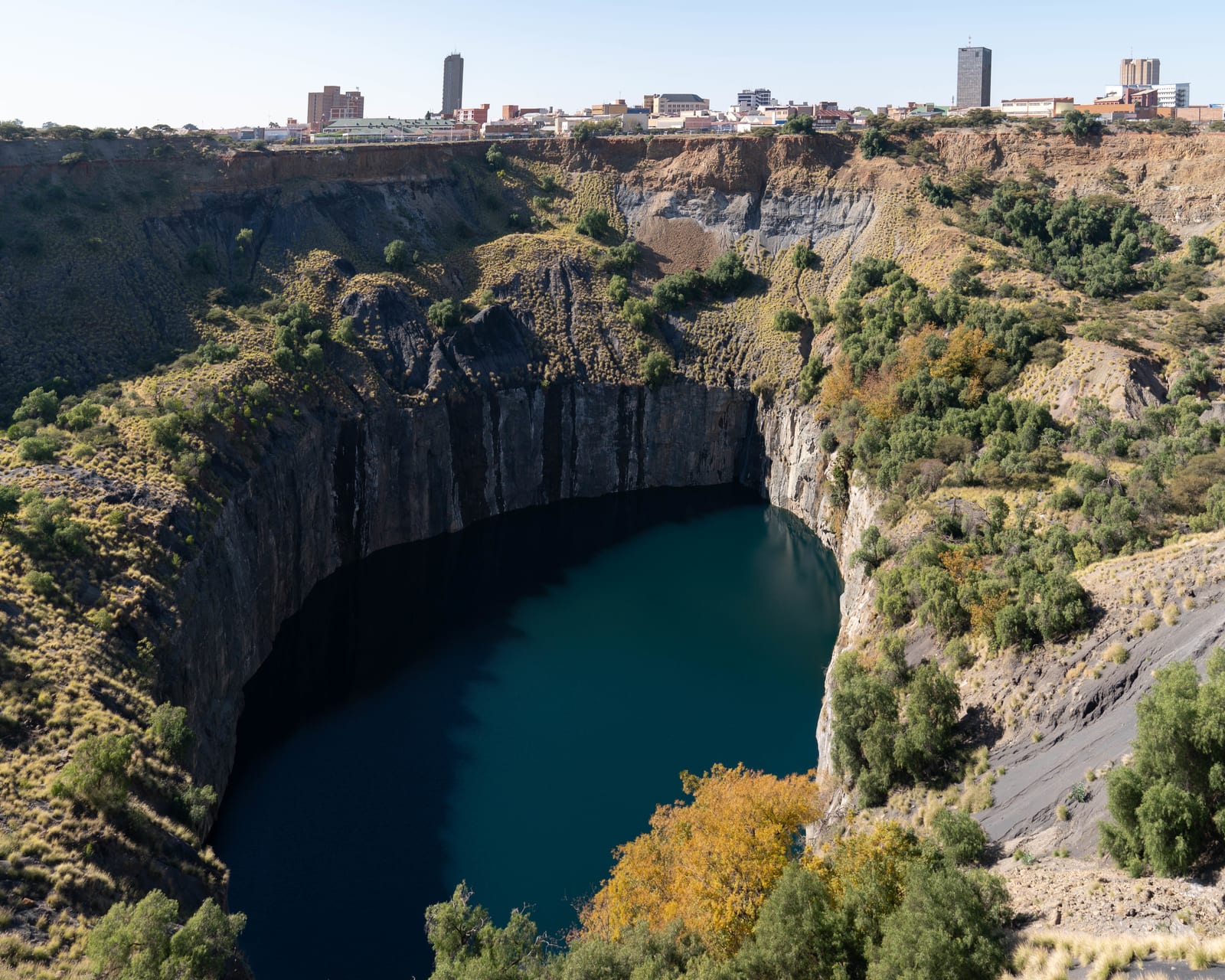 The Big Hole diamond mine excavation on the Cape Town journey's Kimberley stop