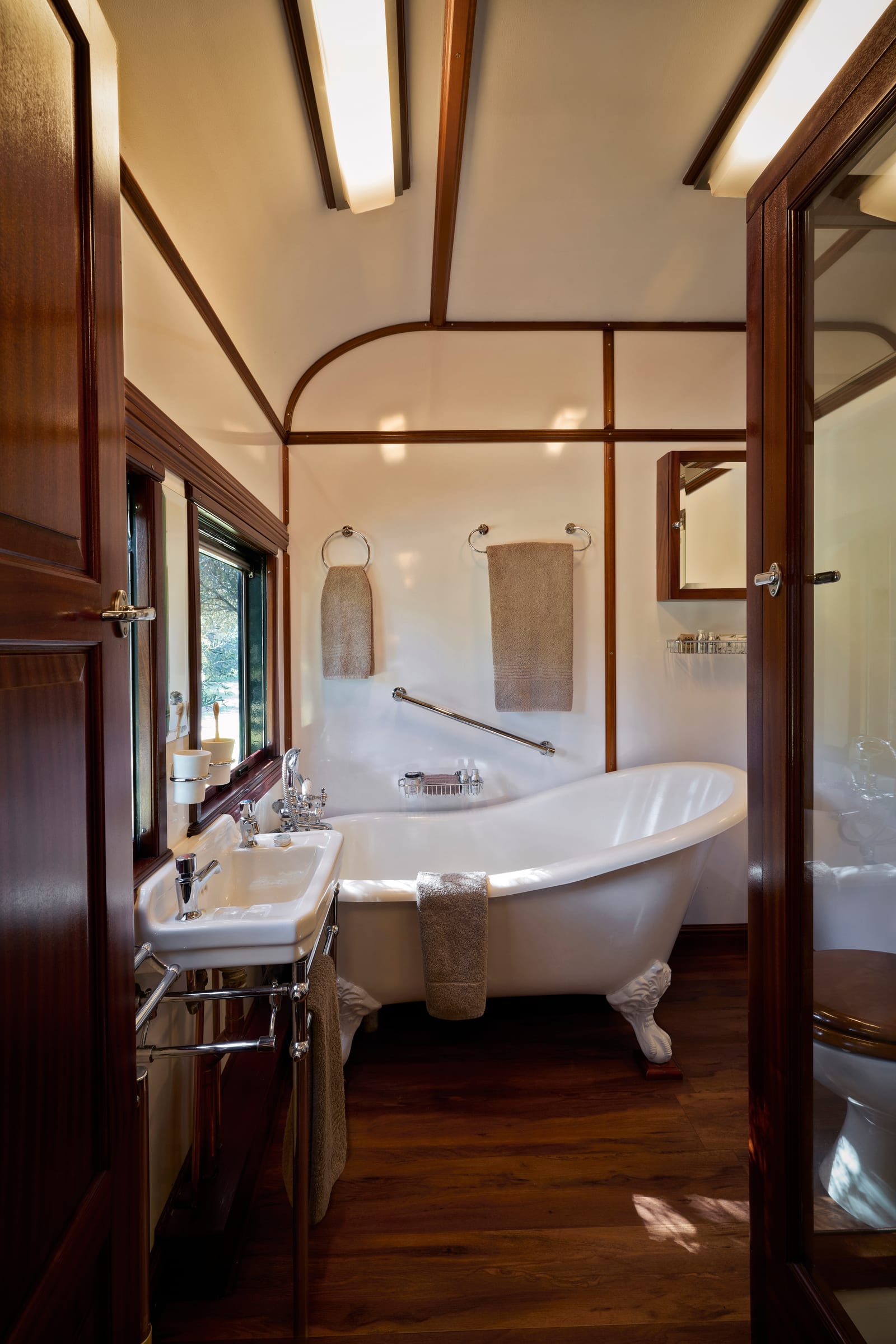 Royal Suite bathroom with a clawfoot bath