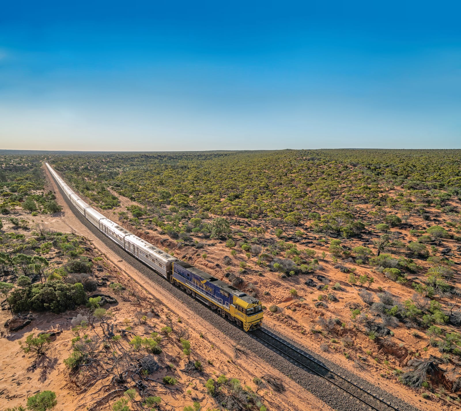 The outback landscape at Ooldea on the Nullarbor Plain, South Australia