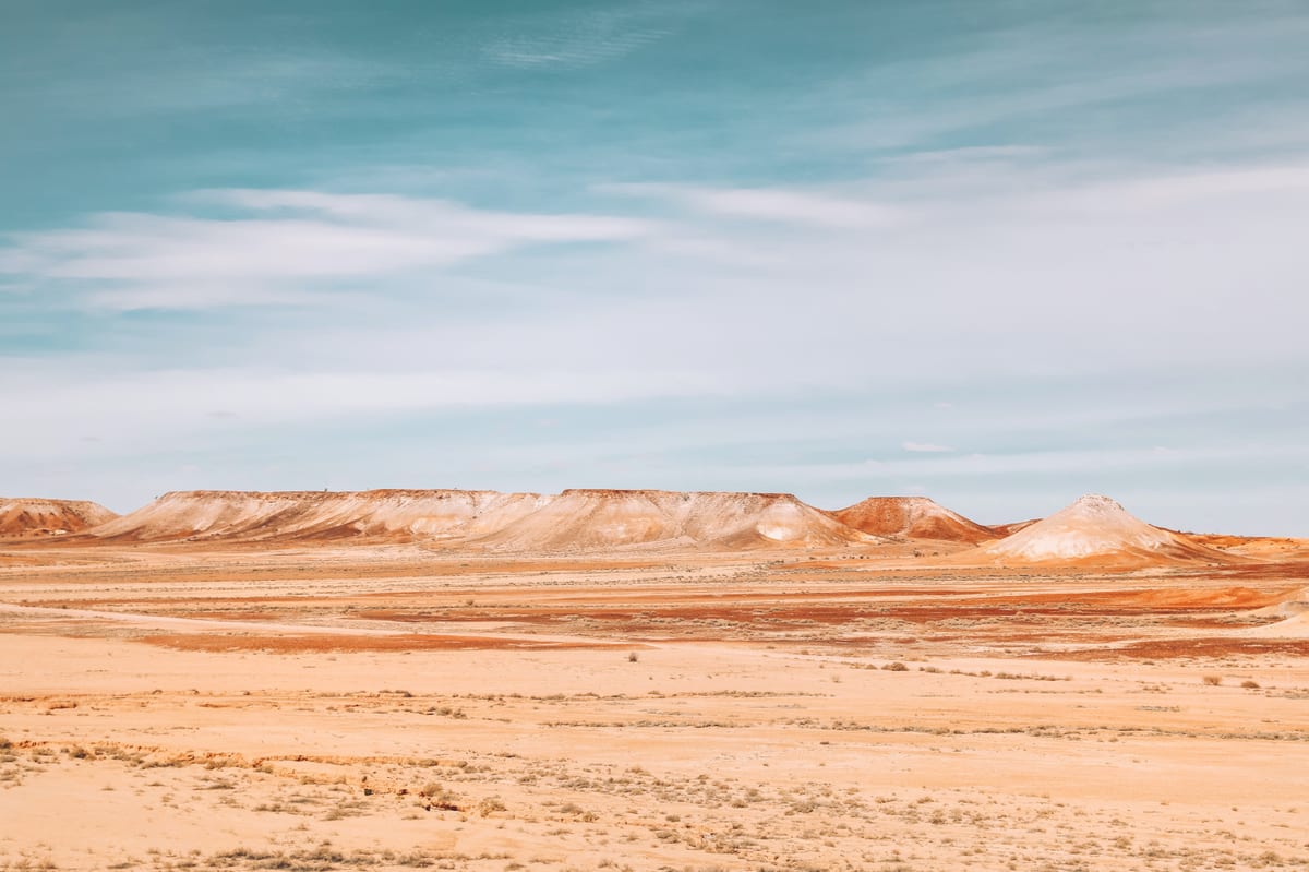 Outback terrain near Coober Pedy, South Australia, on The Ghan Expedition