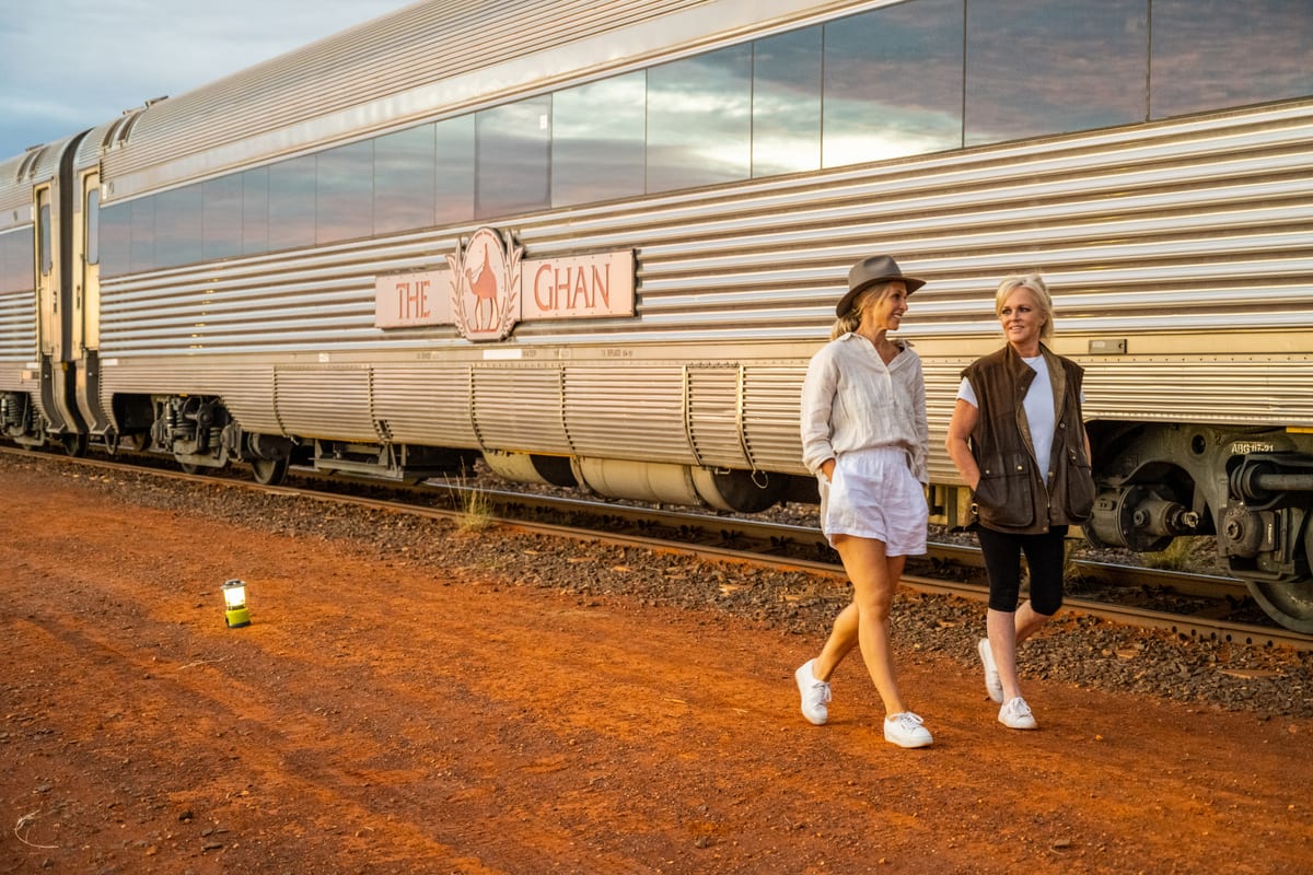 Sunrise stop at Marla, South Australia, aboard The Ghan