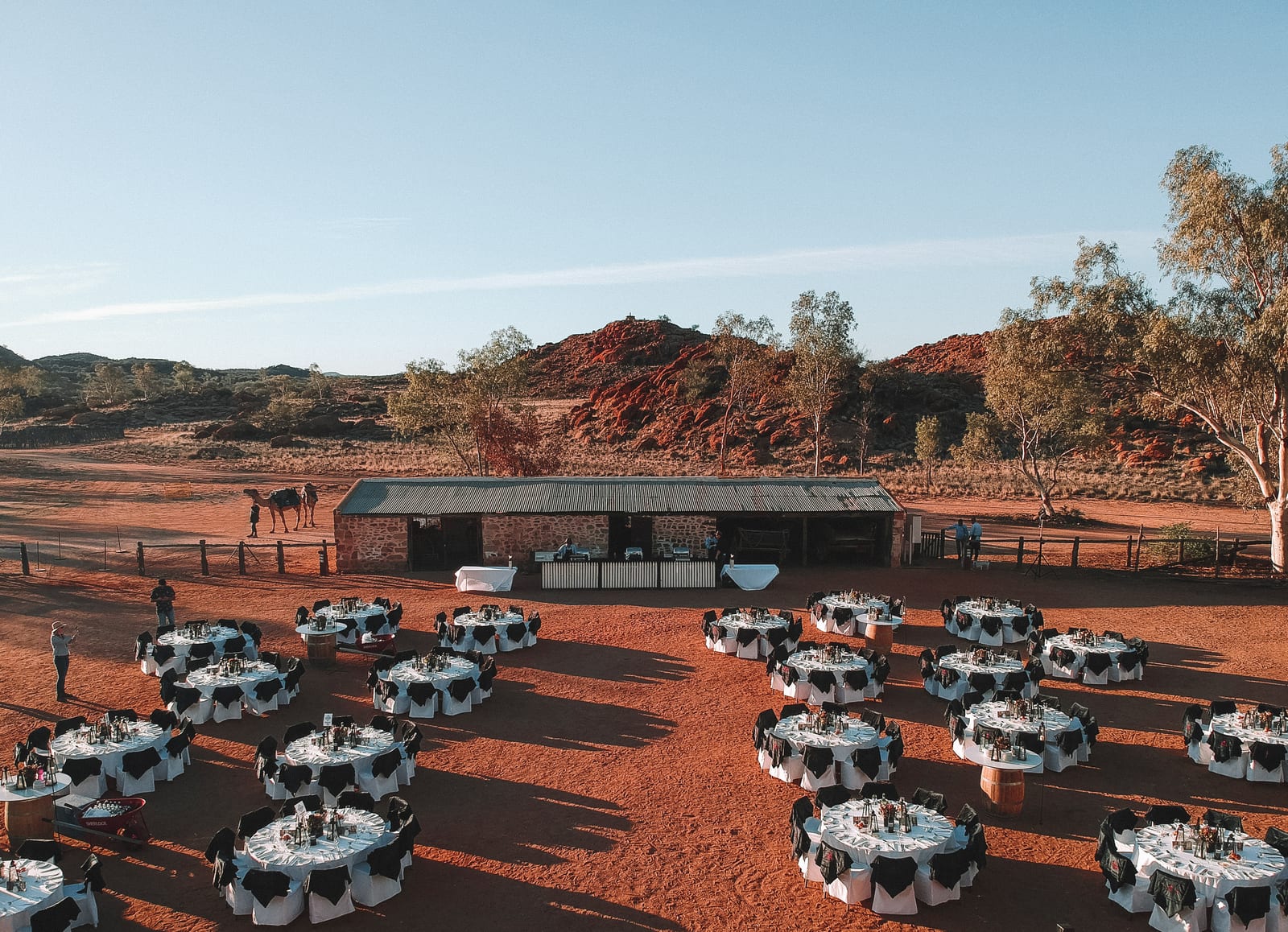 Telegraph Station dinner experience near Alice Springs on The Ghan Expedition
