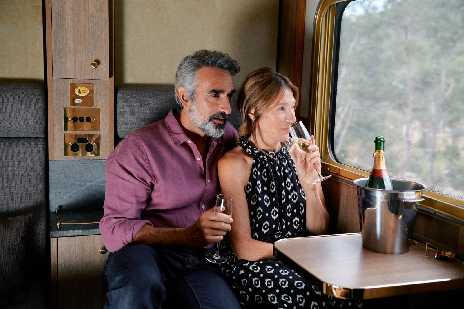 Platinum-tier cabin interior aboard The Ghan