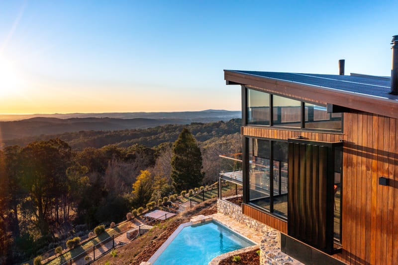 Sequoia Lodge overlooking Piccadilly Valley in the Adelaide Hills