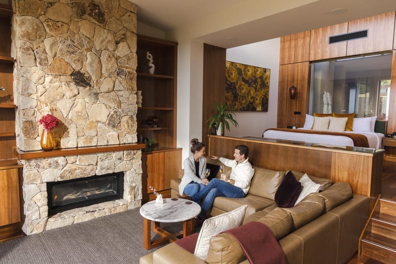 Suite interior at Sequoia Lodge in the Adelaide Hills
