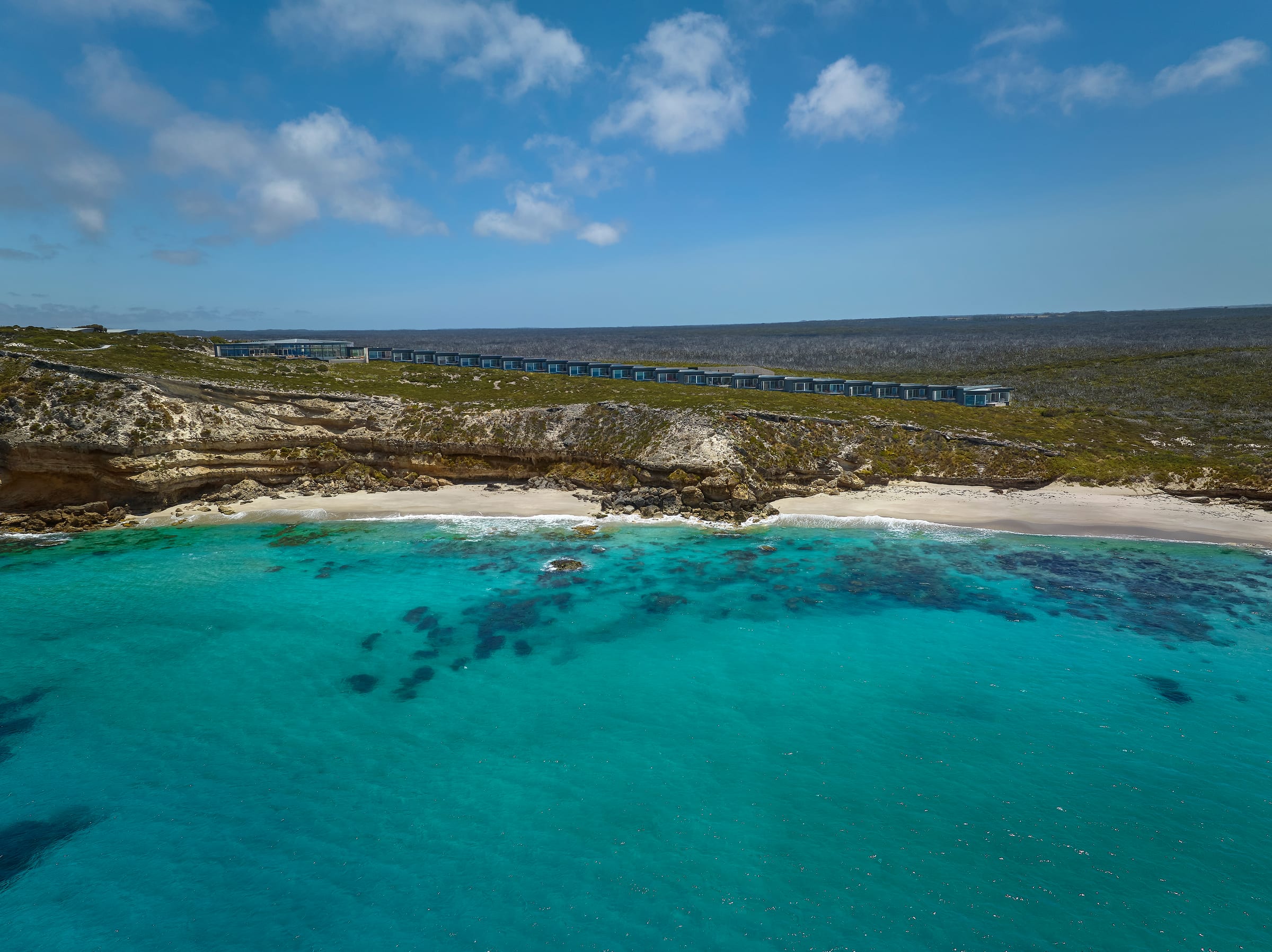 Southern Ocean Lodge above the coast of Kangaroo Island
